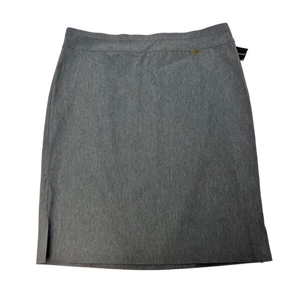 International Concepts Pull On Pencil Skirt Heather Gray Knee Length XXL New - Picture 1 of 10